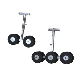 [1542375] Universal Landing Gear 4/6 Wheels 50mm EVA Damping Shock Absorption Aluminum for Airbus RC Airplane Aircraft