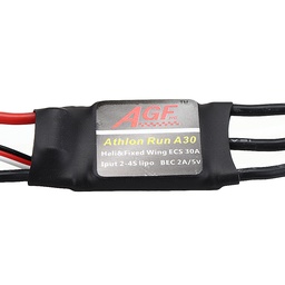 [1542518] AGF Athlon Run A30 Mini 30A 2-4S Lipo Brushless ESC With 5V 2A BEC For RC Helicopter Airplane