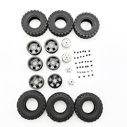[1548048] 4X4 Rear Double RC Car Wheel For 1/16 WPL B14 B24 JJRC Q61 Military Truck Vehicle Models 