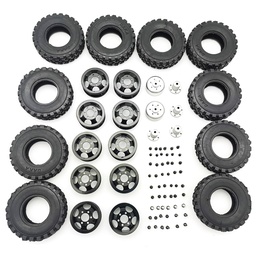 [1551025] WPL 6X6 Double RC Car Wheel Tire For WPL B16 B36 JJRC Q60 Q63 Q64 Vehicle Models Black