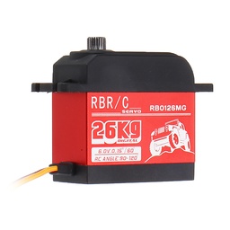 [1556608] RBR/C RB0126MG 26KG 90deg 120deg Large Torque Digital Metal Gear Waterproof Servo For 1/8/10 Crawler RC Car Boat Vehicle Robot Models