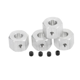 [1558932] 4Pcs RBR/C 12MM Metal Wheel Hex Connector For WPL JJRC MN RC Car Parts 12x12x8.9mm