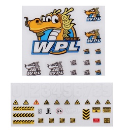 [1579198] 2PCS Stickers Sheet for 1/16 WPL B-1 B16 B14 B16 B24 B36 C14 C14 C34 DIY Decals RC Car Parts