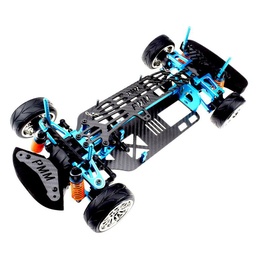 [1593686] 1/10 Aluminium Alloy Metal Carbon Fiber Chassis Kit Rc Car Frame Parts