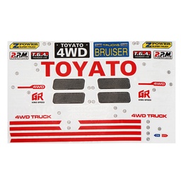 [1602737] HG P407 1/10 RC Car Model Spare Parts DIY Stickers Decals Sheet for TOYATO Body Accessory