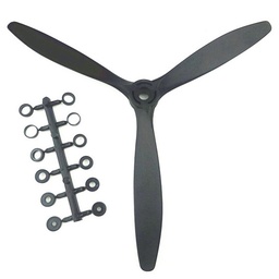 [1607288] 2pcs QTmodel 8060 8x6 inch Efficient 3 Leaf Blade Propeller for RC Airplane