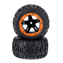 [1608288] 2PCS Tires Wheels Rims for HBX 16889 1/16 RC Car Vehicles Spare Parts M16038