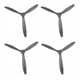 [1620843] 4PCS QTmodel 1060 10x6 inch Efficient 3 Leaf Blade Propeller for RC Airplane