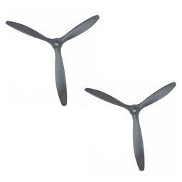 [1620849] 2PCS QTmodel 1060 10x6 inch Efficient 3 Leaf Blade Propeller for RC Airplane