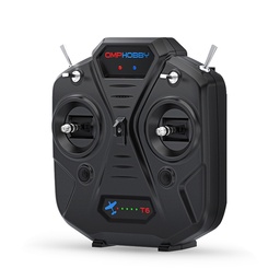 [1627698] OMPHOBBY M1 M2 EXP/V1/V2 RC Helicopter Parts T6 Transmitter Controller With 2pcs 18650 3.7V 2500mAh Lipo Battery