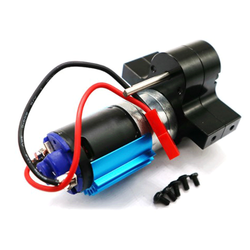 [1637435] URUAV PY08 Metal Transfer Case Box with 370 Motor for WPL B16 B24 B36 C24 JJRC Q60 Q61 1/16 RC Car Parts