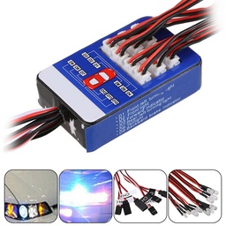 [1644268] 12 LED Lighting Kit Steering Brake Simulation Flash Light for 1/10 Yokomo Tamiya HSP HPI RC Car