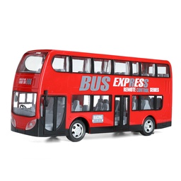 [1644862] Wireless Remote Control RC Car Two Layers Electric City Bus Express with LED Light Model