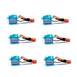 [1645517] 6 PCS CYS-S0006 1.2kg Analog 6g Micro Servo For F3P KT RC Airplane Mini Aircraft