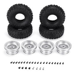 [1650128] RBR/C 1/12 For WPL B14 B24 C14 C24 C34 C44 MN D90 91 96 99 99S Metal RC Car Wheel Hub+Tire Parts