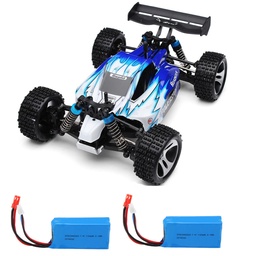 [1652589] Wltoys A959 Rc Car with 2 Batteries Version 1/18 2.4G 4WD 50km/h Off Road Truck RTR Toy
