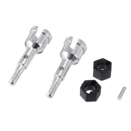 [1671809] 2PCS HS 18301-17 Metal Wheel Shaft with Hex Pin for 18301 18302 18311 18312 1/18 RC Car