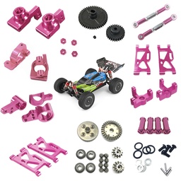 [1675422] Wltoys 144001 1/14 Upgrade Metal RC Car Parts Swing Arm C Seat Connector Steering Cup Rear Wheel Seat Rod Gear Pink