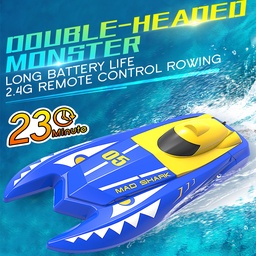 [1681067] Double E H128 1/47 2.4G 23CM 20KM/H High Speed Mini RC Boat Vehicle Models  Dual Motors 20mMinutes Fligt Time Children Toy