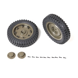 [1682578] ROCHOBBY Front/Rear Wheel For 1/6 2.4G 2CH 1941 MB SCALER RC Car Waterproof Vehicle Models Parts