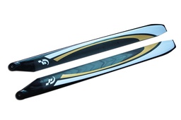 [1717866] 1 Pair FUNFLY 690mm Carbon Fiber Main Blade for Align TREX 700L X7 RC Helicopter