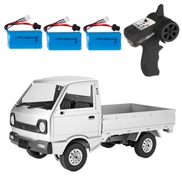 [1720328] WPL D12 1/10 2.4G 2WD Military Truck Crawler Off Road RC Car Vehicle Models Toy Several Battery