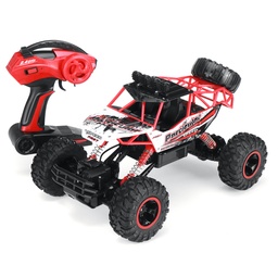[1752203] 1/12 Alloy Metal RC Car with Two Rechargeable Batteries 4WD 2.4G Off Road Big Foot Crawler RC Vehicle Models