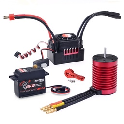 [1753772] Surpass Hobby KK F540 4370KV Brushless Motor 45A Brushless ESC 6KG Metal Tooth Digital Servo Brushless Set for RC Car Model Parts