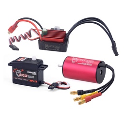 [1753848] Surpass Hobby KK 2440 4600kv Brushless Motor 35A Brushless ESC 3KG Digital Servo Brushless Set for 1/16  RC Car Model Parts