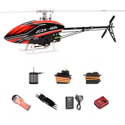 [1754157] JCZK 450L DFC 6CH 3D Aerobatics Flying Flybarless Smart RC Helicopter with Brushless Motor Swashplate Servo Tail Servo Brushless ESC Charger Gyroscope Battery
