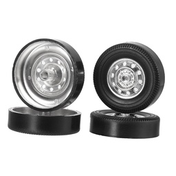 [1794111] 4PCS RBR/C Simulation Metal Tire R496 for WPL D12 Racing Vehicle Models RC Car Parts