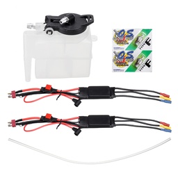 [1812201] Toyan Oil Fuel Tank + Glow Spark Plug+Start ESC for Dual-Cylinder RC Four Stroke Engine Spare Parts
