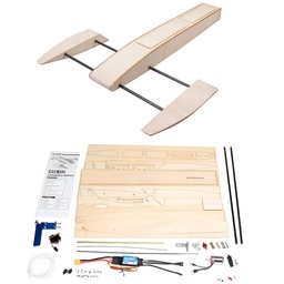 [1814577] B061 B068 DIY RC Speed Boat Kit Wooden Sponson Outrigger Shrimp Model