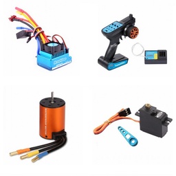[1845044] Wltoys 144001 124018 124019 RC Car Upgraded Brushless 3650 4300KV Motor 120A ESC 21G Servo TX RX Combo Set Parts