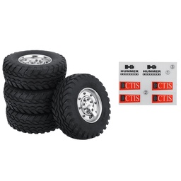 [1850476] 4PCS HG P415 1/10 RC Car Spare Tires Wheels w/ Sticker Sheet 4ASS-PA008 Vehicles Model Parts