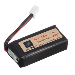 [1853332] 7.4V 400mAh 45C Lithium Battery for OMPHOBBY M1 6CH 3D Flybarless Dual Brushless Direct-Drive Motor RC Helicopter