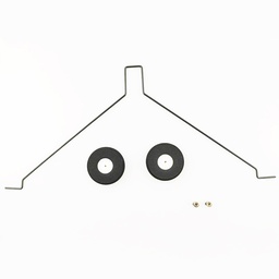 [1864987] A Set Landing Gear with Wheels Steel Rod for KT Board RC Airplane