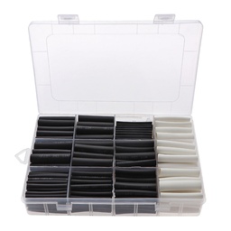 [1867142] 300PCS Black/White Heat Shrink Tube Model High-Temperature Flame-retardant Heat-shrinkable Insulating Sleeve DIY Spare Part for FPV RC Airplane