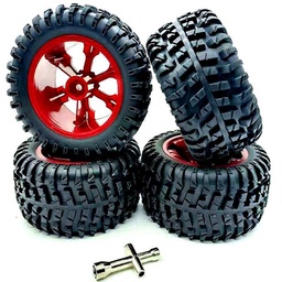 [1867518] 4PCS Upgraded Tires Wheels Rims for Wltoys 104001 1/10 RC Car Vehicles Model Spare Parts