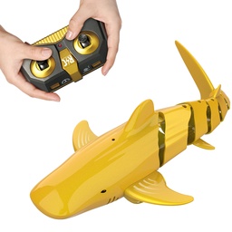 [1871334] JY10 2.4Ghz RC Golden Shark Boat Robot Radio Simulation Waterproof Electronic Remote Control Swimming Animal Toys RC Boats RC Vehicles Model For Children Kids