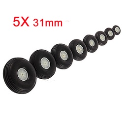 [1063931] 5X 31MM Rubber Wheel For RC Airplane And DIY Robot Tires 