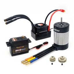 [1874437] Racerstar 3660 2600KV/3300KV/3800KV Brushless Motor 60A ESC 9KG Servo w/ M0.6 Metal Gears for Wltoys 104001 RC Car Parts