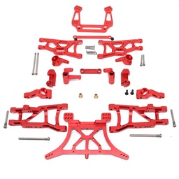 [1875846] Upgraded Metal C Hub Seat Steering Cup Suspension Arm F/R Shock Tower Set for Slash 2WD RC Car Vehicles Parts