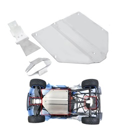 [1875893] Upgraded Stainless Steel Chassis Armor Protection Skid Plate for LOSI 1/10 BAJA Rei V2 RC Car Vehicles Parts