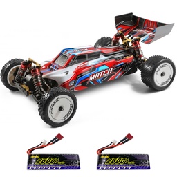 [1877096] Wltoys 104001 RTR Two/Three Upgraded 2600mAh RC Car 1/10 2.4G 4WD 45km/h Metal Chassis Vehicles Models Toys
