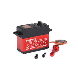 [1880337] ROFUN 63053 75KG Metal Gear Servo Digital Large Steering Double Sided 15T/17T Arm for HPI 1/5 RC Car Vehicles Parts
