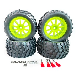 [1889804] 4PCS Upgraded Larger Tires Wheels 12mm Hex for Wltoys 144001 144010 124017 124018 124019 RC Car Vehicles Model Parts