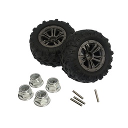[1890904] 2PCS FLYHAL Q901 Pro Wheel Tire Kit RC Car Parts Rubber Tire 4 * Lock Nut