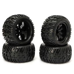 [1072827] 4PCS Wheel Rim & Tires HSP 1:10 Monster Truck RC Car 12mm Hub 88005