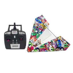[1892071] XFRC X39 390mm Wingspan 2.4G 4CH Dual Brushed Motor DIY PP Board Mini Paper RC Airplane Delta Wing Glider Unassembled With Battery Remote Control Mode 2 for Beginner